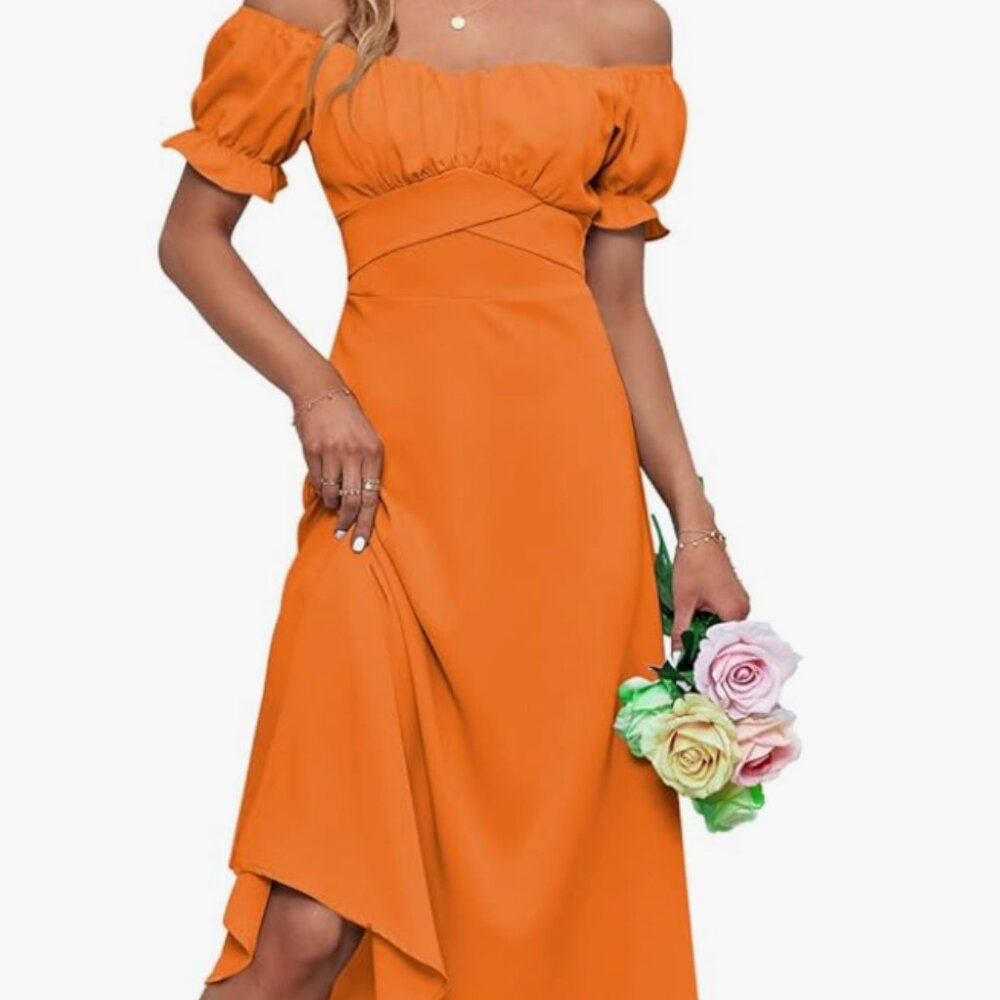 New without tags women’s orange dress size Small